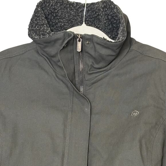 Wolverine Sherpa Lined Black Canvas Jacket Mens L Streetwear Workwear Warm Coat - Picture 6 of 16